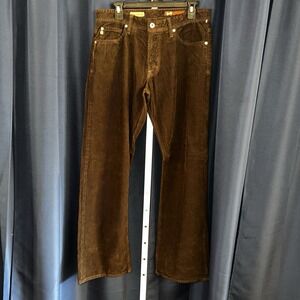 AG Adriano Goldschmied The Hero 32x33 Brown Corduroy Pant Mens  New without tags